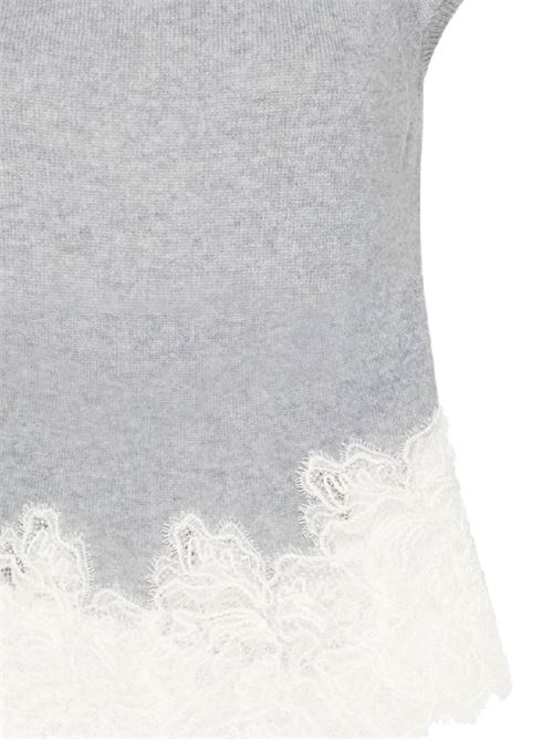 Top in maglia grigio/bianco Ermanno Scervino | D455L319APPYUB4534